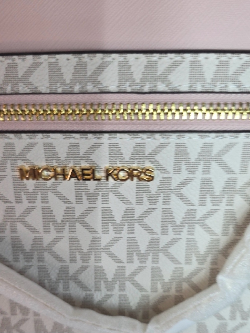 Michael Kors Pink and White Logo Crossbody Bag NWT - Picture 4 of 7